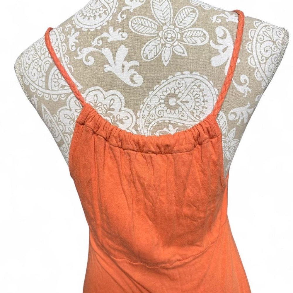 Y2K Orange and White Crochet MUDD Dress Boho Festival Size Large - Picture 4 of 6